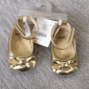 Gymboree gold baby shoes